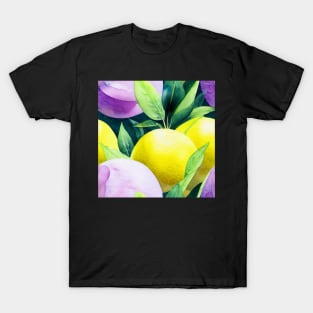 Watercolor citrus pattern design T-Shirt